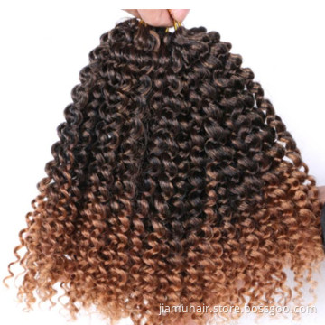afro kinky curly twist Crochet Hair Extensions synthetic bob marly Braiding Hair Ombre crochet braids wholesale